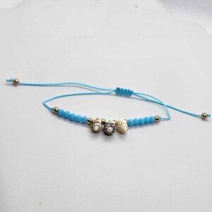 NEW 3 Seashell with Baby Blue Bracelet